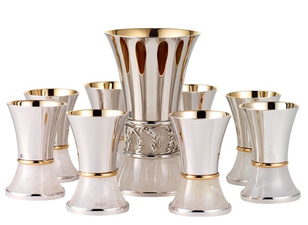 Tishrey kiddush cups set